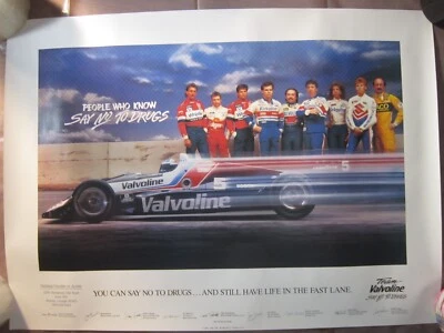 Vintage Valvoline Indycar Racing Posters & Stickers. - Image 1 of 4