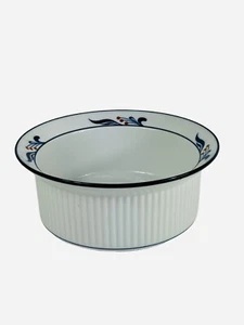 Dansk Bistro Casserole Baking Dish Serving Bowl 8" Souffle Ribbed Japan EUC - Picture 1 of 7