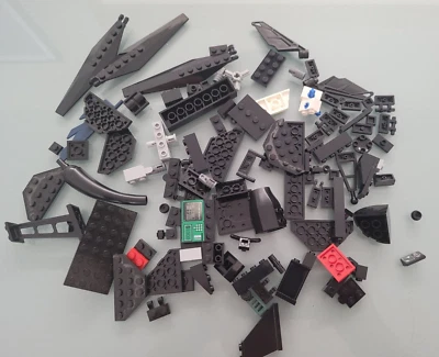 LEGOS SET OF 100 BLACK SMALL & MEDIUM PARTS BRICKS PIECES! BLADES!!+ - Image 1 of 4