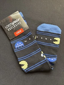 Lootwear Exclusive Pac Man Themed Crew Socks Size 6-12 NWT - Imagen 1 de 2