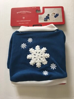 Wondershop синий/белый снежинка домашних животных толстовки несколько размеров XS-XL - Изображение 1 из 3