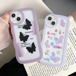 For Various Phone Hot Fashion Butterfly Women Girl Wave Soft Silicone Case Cover - Picture 1 of 14