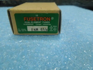 Box mit Fusetron FNM 61/4 Dual Element Sicherungen. Menge 10. New Old Stock. - Bild 1 von 1
