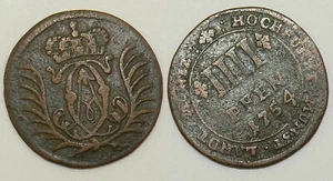 1 Piece Of 3 Pfennig From 1754 In Copper Germany ( 055 ) - Picture 1 of 1