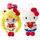 Super Sailor Moon Eternal Hello Kitty Plush Mascot Key Chain Ring Set Japan New