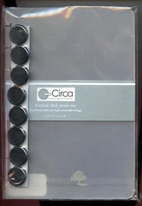 Circa Notebook Shell, jr. size, translucent cover w/8 rg. Levenger, new, sealed. - Picture 1 of 2