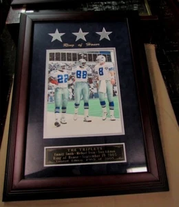 Dallas Cowboys 2005 Ring Of Honor 8x10 Photo Aikman/Smith/Irvin Framed & Matted - Picture 1 of 8