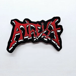 PARCHE BORDADO con logotipo en forma de rojo y blanco ateo - Imagen 1 de 2
