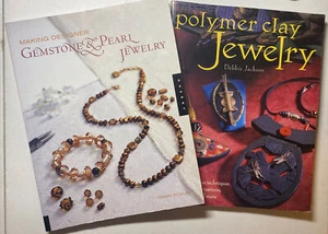 Lot of 2 Jewelry Making Books: Gemstone and Pearl Jewelry & Polymer Clay Jewelry - Picture 1 of 8