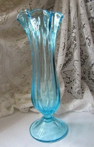 Westmoreland Glass Vase 13" t Blue - Picture 1 of 12
