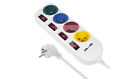 Maclean power strip, extension cable 4 sockets + 2xUSB, with S/T2DE