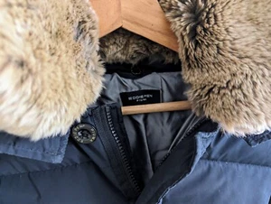 Eddie Pen Piuma Daunenjacke mit Echtfell und Kapuze Blauschwarz Gr. 10 - Bild 1 von 9