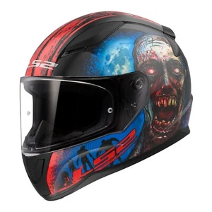 LS2 FF353 Rapid II Full Face Motorbike Helmet - Zombie Matte Black / Red / White - Picture 1 of 4