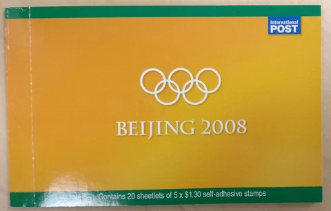 Australia 2008 Beijing Olympics International Full Booklet of 20 Sheetlets Cover