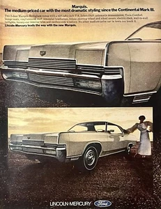 Vintage Print Ad 1969 Mercury Marquis Ford Retro Car Auto Garage Man Cave Decor - Picture 1 of 1