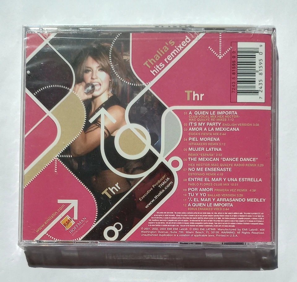 Thalia's Hits Remixed by Thalía (CD, Feb-2003, EMI Music Distribution)