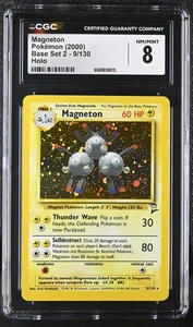 CGC 8 Magneton 2000 Base Set 2 9/130 Holo Graded Pokemon Card - Picture 1 of 2