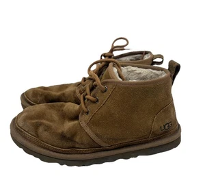 UGG Damen Neumel Wildleder Schnürstiefeletten Größe 6 Kastanie Sherpa gefüttert Chukka warm - Bild 1 von 7