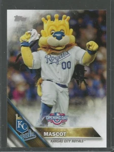 2016 Topps Eröffnungstag Maskottchen #M-14 Maskottchen Kansas City Royals Baseballkarte - Bild 1 von 2