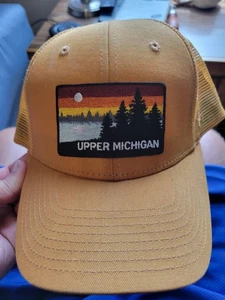 Zephyr Upper Michigan UP Snapback Mesh Trucker Hat Cap Yooper Upper Peninsula - Picture 1 of 4