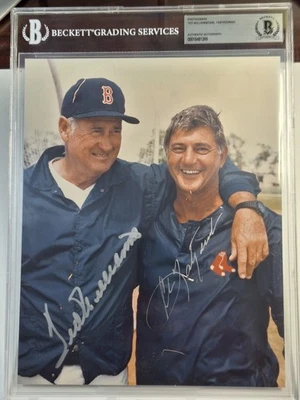 Ted Williams & CARL Yastrzemski Autographed 8x10 Photo Red Sox Beckett #1269 - Image 1 of 4