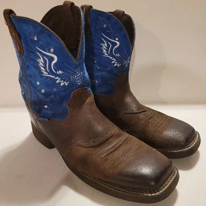 Justin Gypsy Stiefel L9975 Spice braun gekreuzt eckige Zehenpartie Damengröße 11 B - Bild 1 von 10