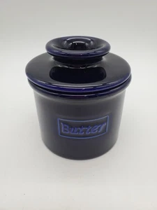 Original Cobalt Blue Butter Bell Crock L. Tremain Retro Cafe French ~ PRISTINE! - Picture 1 of 6