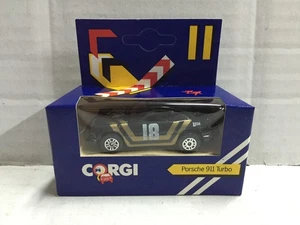 Corgi Junior J35 PORSCHE 911 Turbo BLACK MIB, 1984 Made in Great Britain - Picture 1 of 1