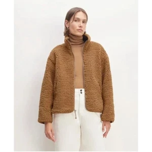 Everlane The ReNew Fleece Full Zip Shearling Inspired Fleece Teddy Bear Jacket L - Picture 1 of 11