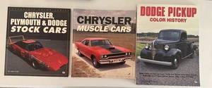 LOT OF 3 CHRYSLER DODGE PLYMOUTH MOPAR MUSCLE CAR COLOR HISTORY - Picture 1 of 5