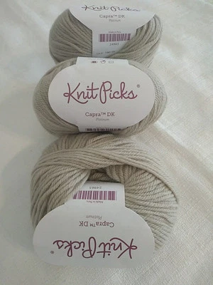 3 Knit Picks Capra DK Platinum Merino Wool & Cashmere, 50G 123 Yards - Image 1 of 4