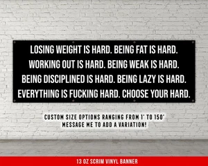 Banner de gimnasio motivacional - Póster personalizado de levantamiento de pesas decoración de gimnasio en casa - Imagen 1 de 8