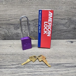 Candado de bloqueo American Lock A1107PRP Kd púrpura 0356AW 1100 serie 2 llaves nuevo - Imagen 1 de 6
