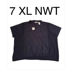 Harbor Bay 7XL Navy Pullover Shirt New NWT Pockets EZ care - Picture 1 of 9