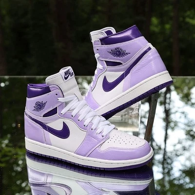 Air Jordan 1 Retro High OG Court Purple Women’s Size 9.5 Custom CD0461-151 - Image 1 of 4