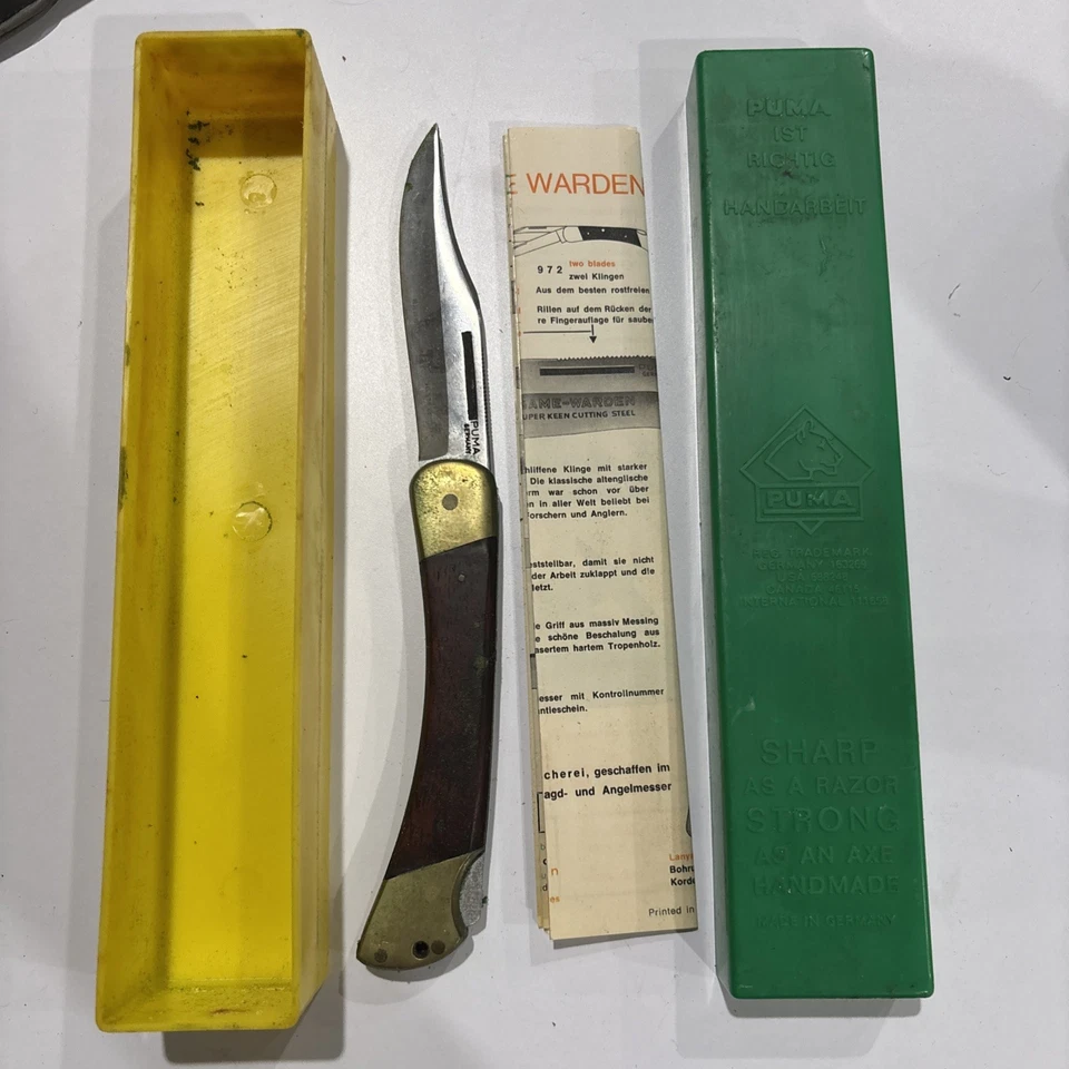 Cuchillo Puma 970 Game Warden 1972 como nuevo en embalaje original estampado con W.A.M.L.B. 22 COMO NUEVO SIN USAR  Foto 1 de 4