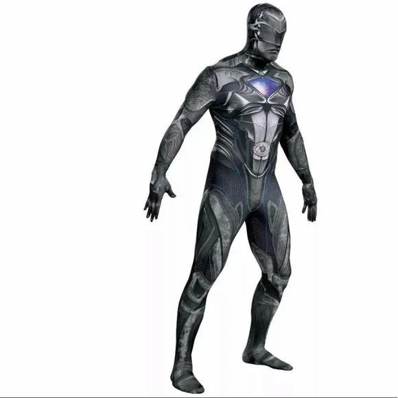 Sabans Power Rangers 黑色游侠成人万圣节服装 (XXL 50-52) * 新 * — 第 1/2 张图片