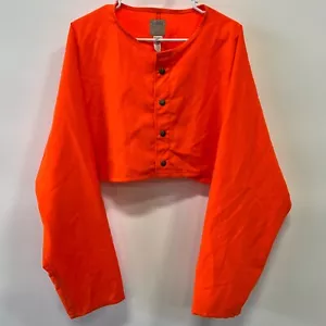 Vtg C.C. Filson Hunting Shirt Blaze Orange Shoulder Cover Snap Men's 48 - Picture 1 of 8