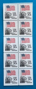 US Stamps Scott #1896 20c 1982 Flag Over Supreme Court bklt pane of 10 M/NH - Picture 1 of 3