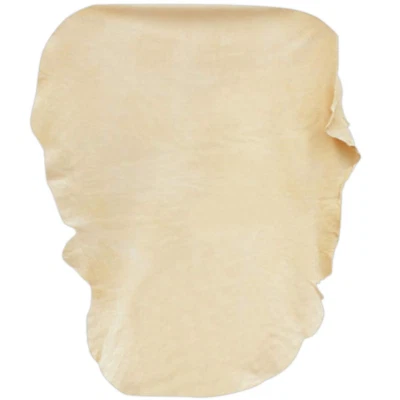 Toalla de gamuza natural para limpieza de piel real y autos Blanco