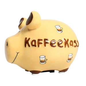 Sparschwein Kaffeekasse ca. 12,5x9 cm handgefertigt - lustiges Sparschwein - Bild 1 von 1