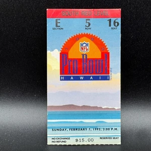 1993 NFL PRO BOWL RARE TICKET STUB *HAWAII NFC VS. AFC* BUFFALO STEVE TASKER MVP - Picture 1 of 2