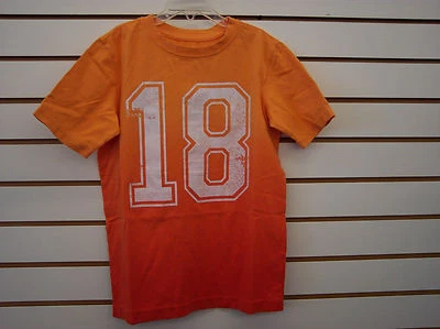 Boys Lands' End Orange Short Sleeve T-Shirt Sizes 10/12 & 14/16 - Image 1 of 2