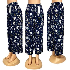 Women Elastic Waist Dress Pants Summer Beach Holiday Loose Long Trousers - Picture 1 of 13