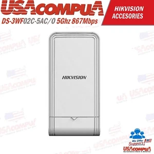 Wireless Bridge Hikvision DS-3WF02C-5AC/O 5Ghz 867Mbps 5km Outdoor Wireless CPE - Afbeelding 1 van 9