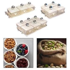 Divided Serving Dishes Platter Handled Tray for Festivals Dinner Table Hotel - Picture 1 of 26