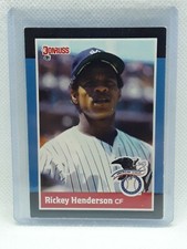 Rickey Henderson 1988 Donruss Baseball - #4 - New York NY Yankees