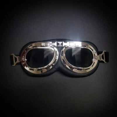 Steampunk Spectacles Eye Mask Silver Chrome Goggle G1088 - Image 1 of 4