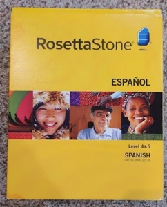Rosetta Stone Español (América Latina) Nivel 4 y 5 Sin Auriculares Usados en Excelente Condición - Imagen 1 de 5
