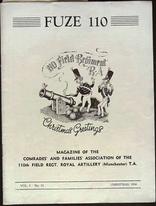 FUZE 110 Magazine Friends 110th Field Regiment ROYAL ARTILLERY Manchester WWII - Bild 1 von 5